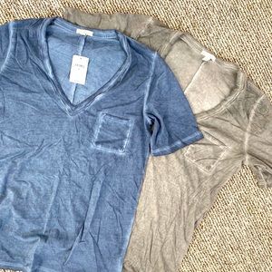 2 Gap Distressed Tees | Gray & Blue | NWT & NWOT